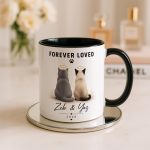 Personalized Angel Pet Memorial Mug Forever Loved Dog and Cat Loss Coffee Cup Custom Name Sympathy Keepsake Gift for Pet Lovers - Image 2
