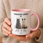 Personalized Angel Pet Memorial Mug Forever Loved Dog and Cat Loss Coffee Cup Custom Name Sympathy Keepsake Gift for Pet Lovers