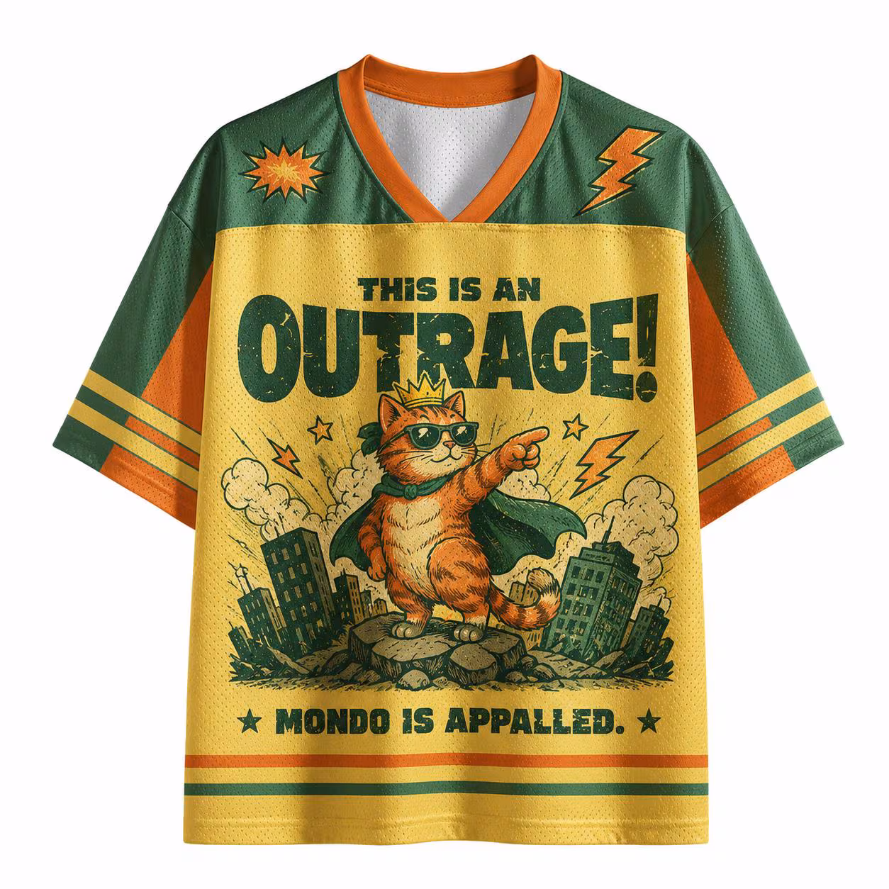 This Is an Outrage Cat Jersey, Funny Cat Football Shirt,Sarcastic Cat Lover Gift, Meme Cat Sports Jersey, Cat Dad Tee, Cat Mom Graphic Shirt