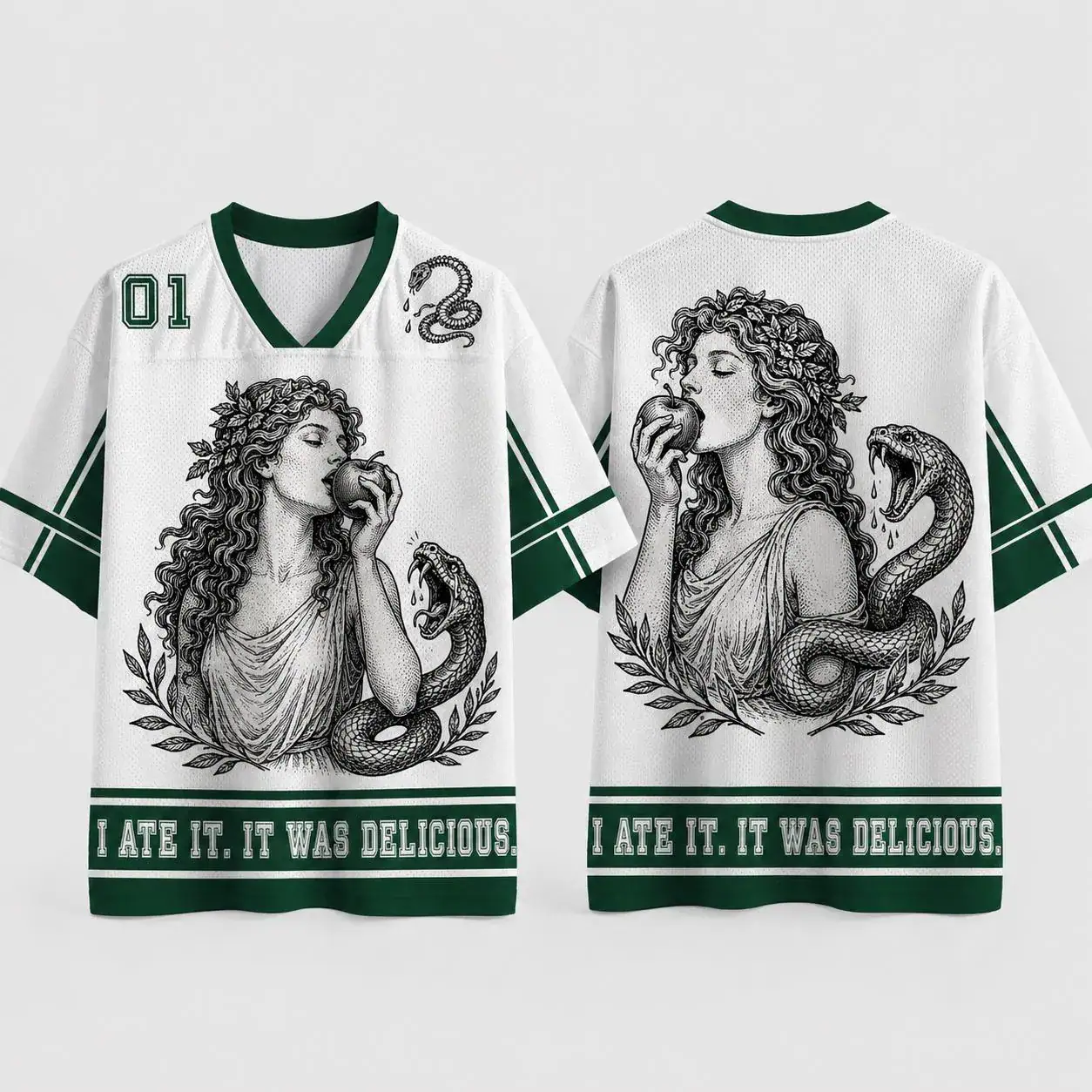 Garden of Eden Jersey, Eve Forbidden Fruit Shirt, Delicious Sarcastic Tee, Mythology Streetwear, Edgy Aesthetic Apparel, Funny Gift