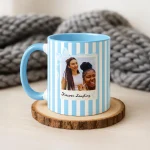Custom Gift for Best Friend, Stripe Mug for Friendship, Best Friend Photo Gift, Bestie Gifts for Women Birthday Present, Thank You Gift - Image 4