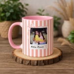 Custom Gift for Best Friend, Stripe Mug for Friendship, Best Friend Photo Gift, Bestie Gifts for Women Birthday Present, Thank You Gift - Image 5