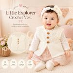 Baby Crochet Vest Pattern PDF, Little Explorer Vest, Newborn Cardigan Pattern, Infant Sweater Crochet, Digital Download - Image 2