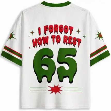 Funny Alligator Jersey Shirt, I Forgot How to Rest Graphic Tee, Cute Sleeping Crocodile Unisex Sports Jersey - Image 2