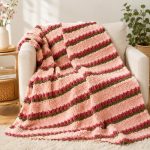 Bobble Stripe Blanket Crochet Pattern PDF, Textured Afghan Crochet Tutorial, Easy Throw Blanket Pattern, Beginner Friendly,  Digital Download - Image 7