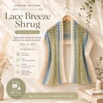 Lace Breeze Shrug Crochet Pattern PDF, Lightweight Lace Cardigan Pattern, Summer Shrug, Beach Cover Up, Instant Download Digital Download