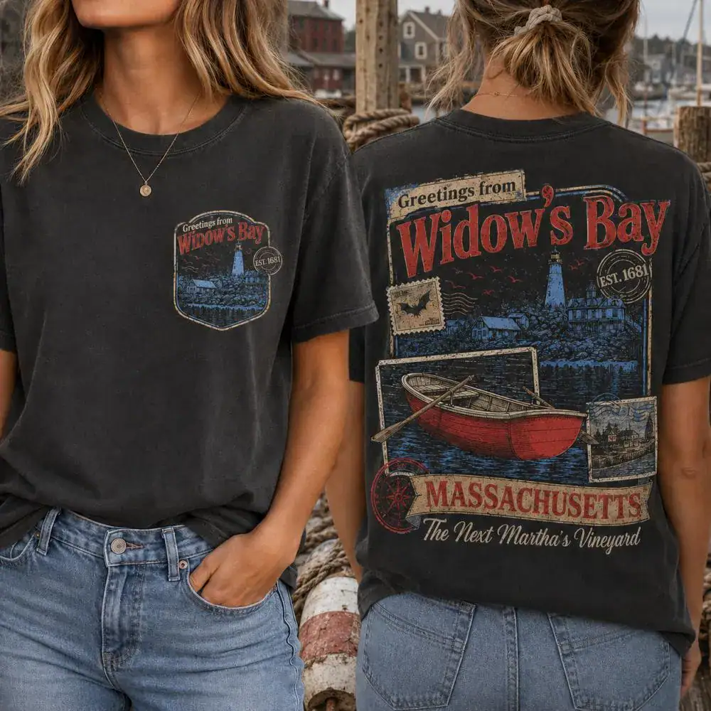 Widow’s Bay Shirt, Vintage Massachusetts Lighthouse Tee,The Coast Keeps Its Secrets, New England Horror Fan Gift, Comfort Colors T-shirt