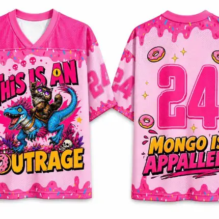 Personalized Dungeon Crawler Carl Mesh Football Jersey, Mongo Is Appalled Shirt, Custom Name Number Gamer Jersey, Fantasy Fan Gift - Image 2