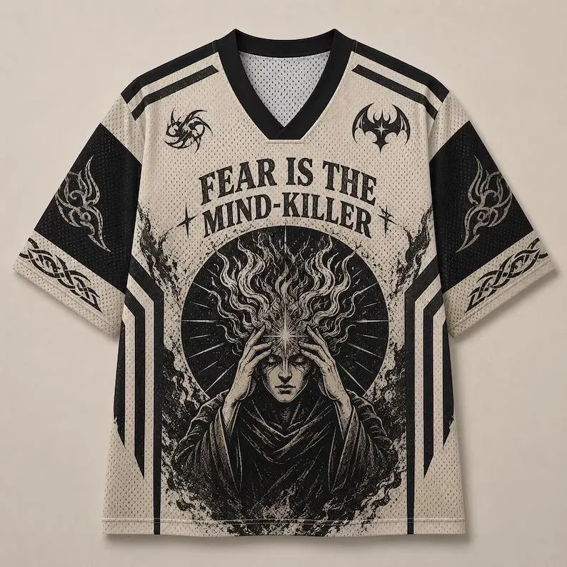 Fear Is the Mind Killer Jersey – Dark Gothic Streetwear Shirt