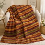 Bobble Stripe Blanket Crochet Pattern PDF, Textured Afghan Crochet Tutorial, Easy Throw Blanket Pattern, Beginner Friendly,  Digital Download - Image 3