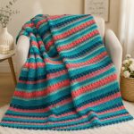 Bobble Stripe Blanket Crochet Pattern PDF, Textured Afghan Crochet Tutorial, Easy Throw Blanket Pattern, Beginner Friendly,  Digital Download - Image 4