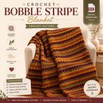 Bobble Stripe Blanket Crochet Pattern PDF, Textured Afghan Crochet Tutorial, Easy Throw Blanket Pattern, Beginner Friendly,  Digital Download
