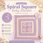 Spiral Square Baby Blanket Crochet Pattern PDF, Granny Square Baby Blanket Pattern, Easy Crochet Blanket Tutorial, Instant Download Digital Download