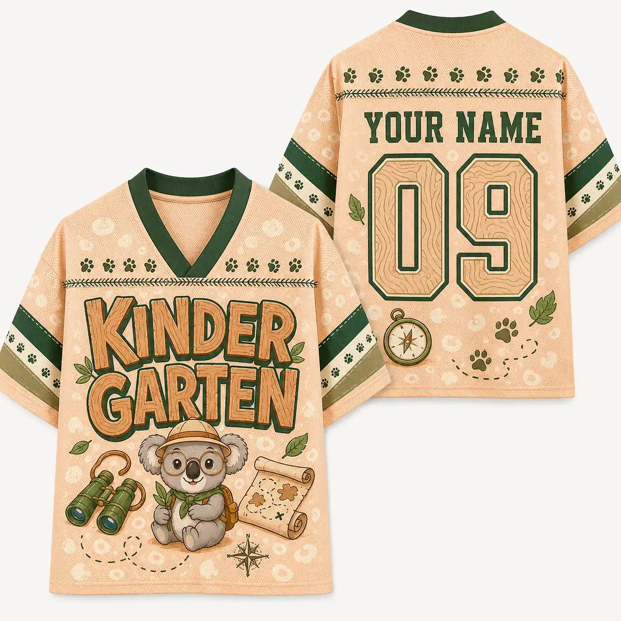 Personalized Kindergarten Teacher Jersey, Safari Explorer Football Shirt, Custom Grade Team Top, Back to School Adventure Gift