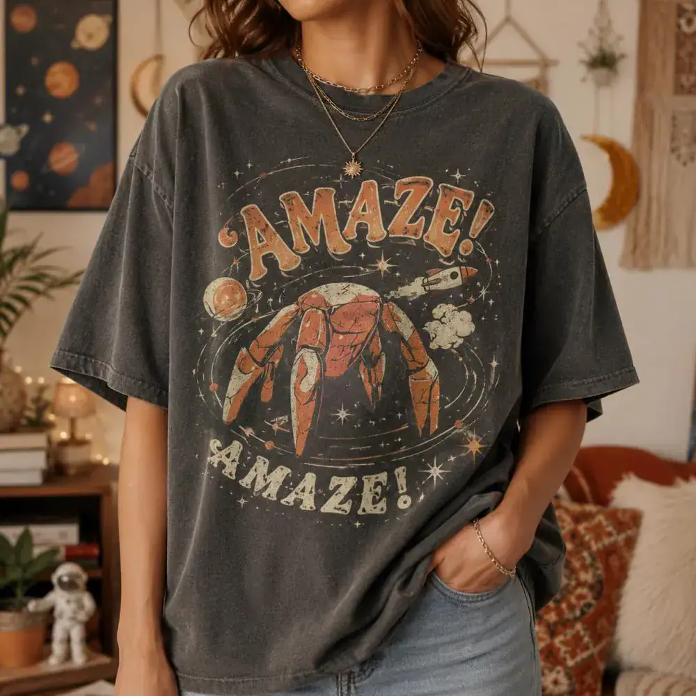 Amaze Rocket Rocky Shirt, Comfort Colors庐 T Shirt, Retro Sci Fi Alien Book Lover Graphic Tee, Gift for Book Lovers