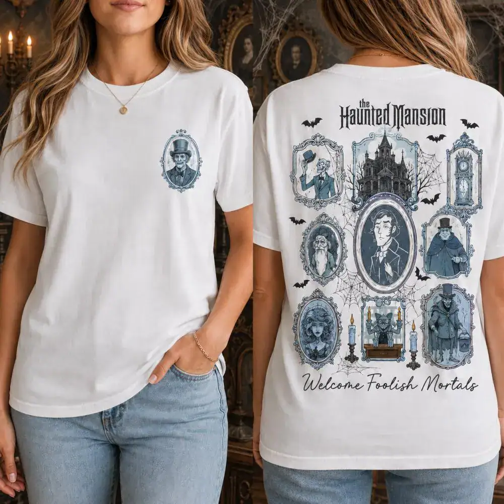 Comfort Colors Vintage The Haunted Mansion Shirt, Retro Madam Leota Hitchhiking Ghosts Tee, Spooky Season Tee, Thriller Movie Inspired