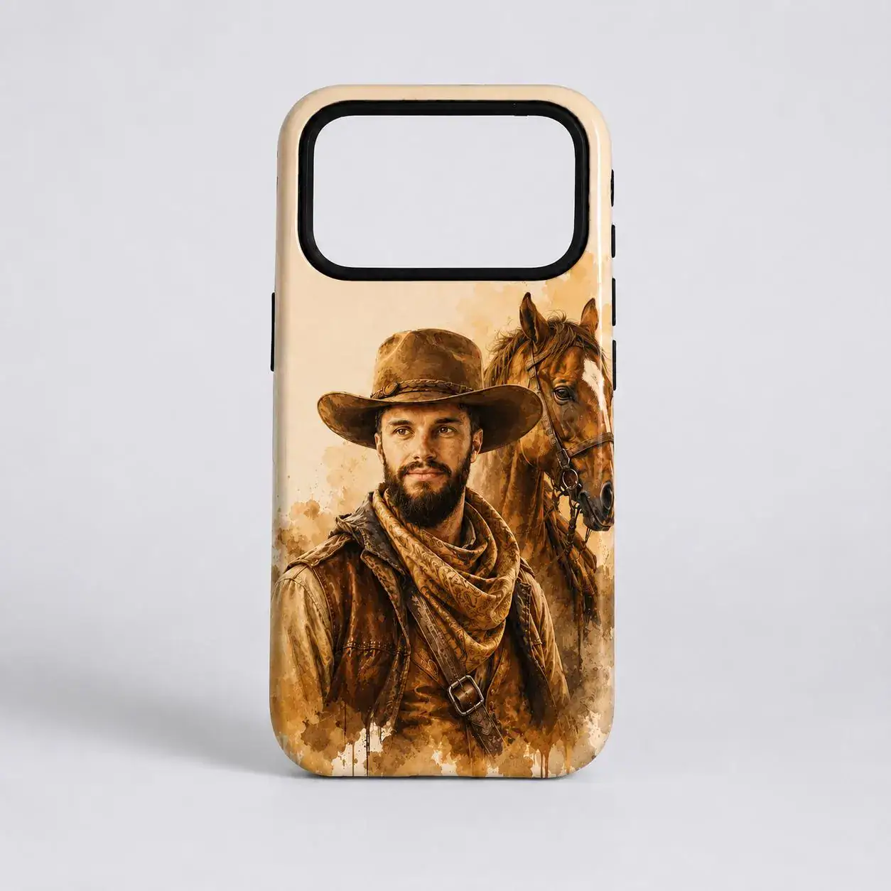 Custom Photo Cowboy iPhone Case, Personalized Western Portrait - Image 7