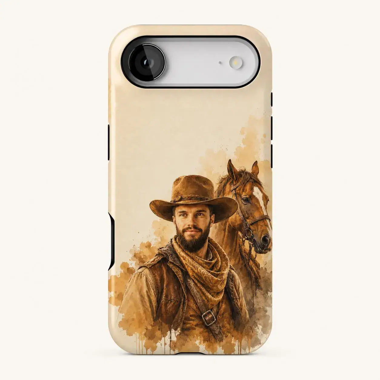 Custom Photo Cowboy iPhone Case, Personalized Western Portrait - Image 8