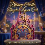 Magic Castle SVG, 3D Layered, Laser Cut File, 5 Layer Mouse Kingdom, Glowforge Multilayer