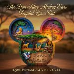 3D Layered Mouse Head SVG Laser Cut File, 7 Layer Cartoon Lion Mouse, Glowforge Multilayer
