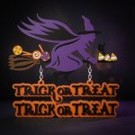 Halloween Door Hanger SVG Bundle, Spooky Pumpkin Ghost Bat Witch Designs - Image 2