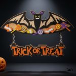 Halloween Door Hanger SVG Bundle, Spooky Pumpkin Ghost Bat Witch Designs - Image 5