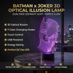 Batman Joker 3D Optical Illusion Lamp SVG, Batman Joker LED Acrylic Lamp File, Superhero Night Light Laser Cut, Glowforge SVG, LightBurn File, CNC Laser Cut Template, Acrylic LED Sign, Digital Download, Instant Download