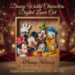 3D Layered Mouse And Friends SVG Laser Cut File, 7 Layer Cartoon Mouse