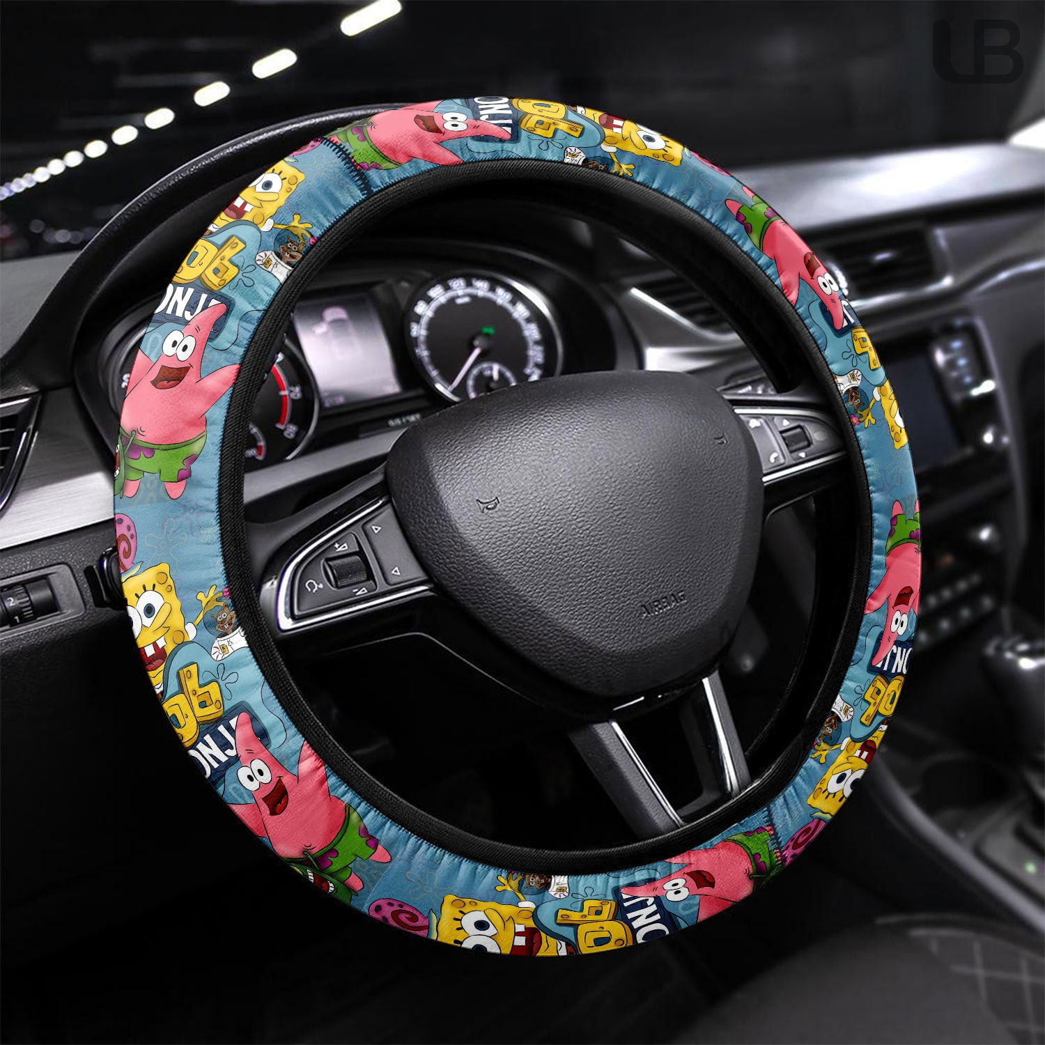 SpongeBob SquarePants Steering Wheel Cover Patrick Star Car Interior Accessory