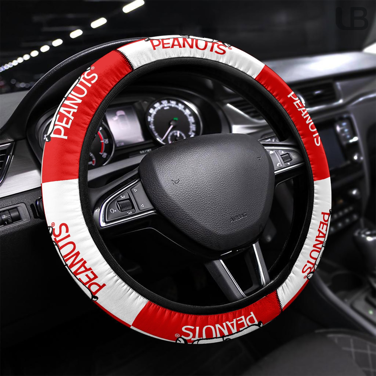 Peanuts Logo Steering Wheel Cover Universal Fit Car Interior Accessory Decor