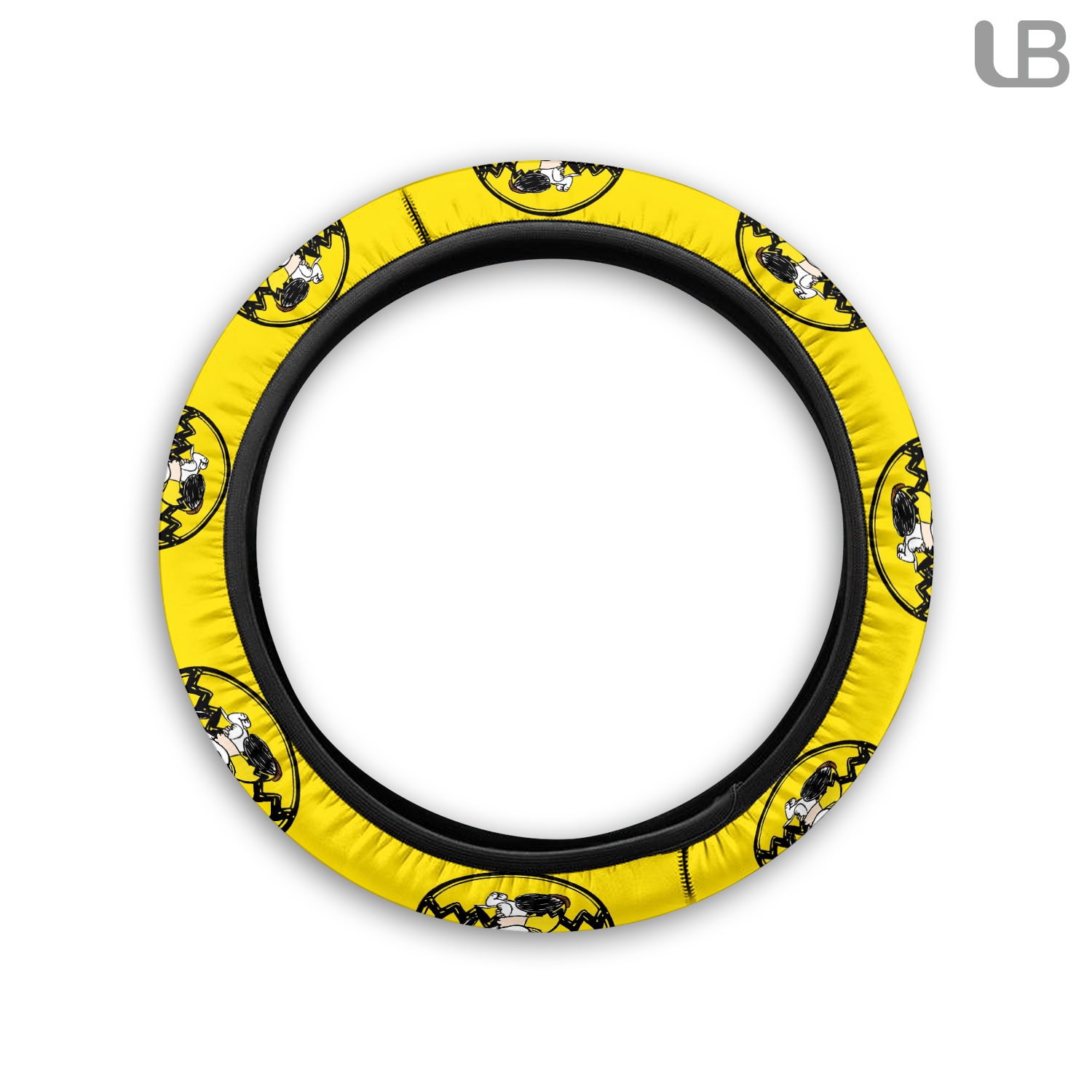 Snoopy Steering Wheel Cover Yellow Peanuts Car Interior Accessory Universal Fit - Image 2