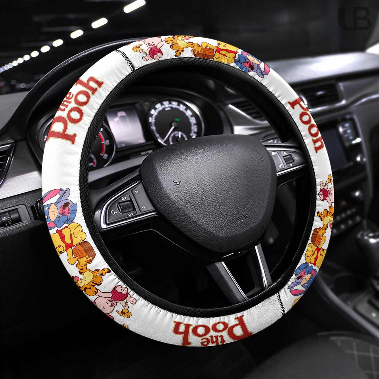 Winnie the Pooh Steering Wheel Cover Universal Fit Car Interior Accessory Decor