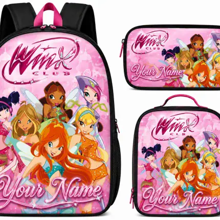 Personalized Monster High Backpack Set, Custom Name School Bag, Lunch Bag & Pencil Case