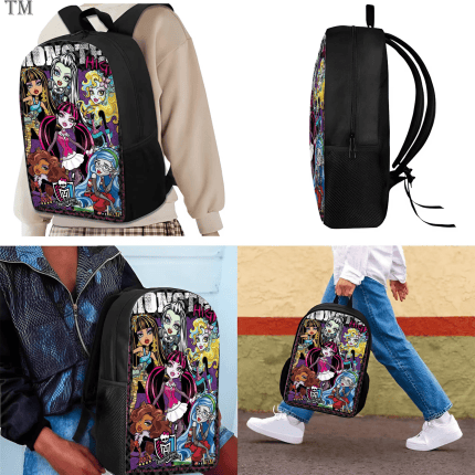 Personalized Monster High Backpack Set, Custom Name School Bag, Lunch Bag & Pencil case - Image 2