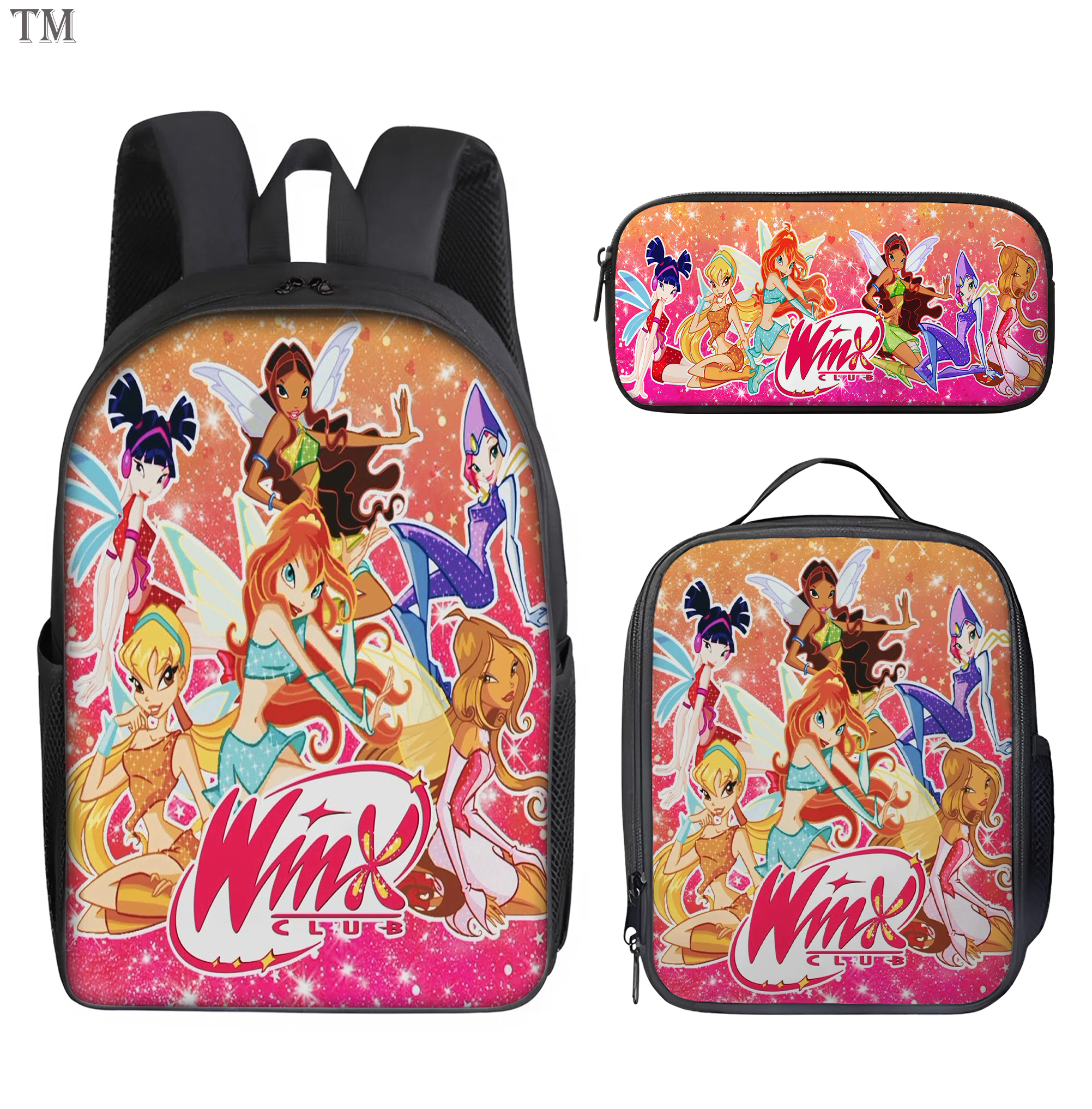 Personalized Winx Club Theme Bag-Set Of Three Backpack Princess For Girls