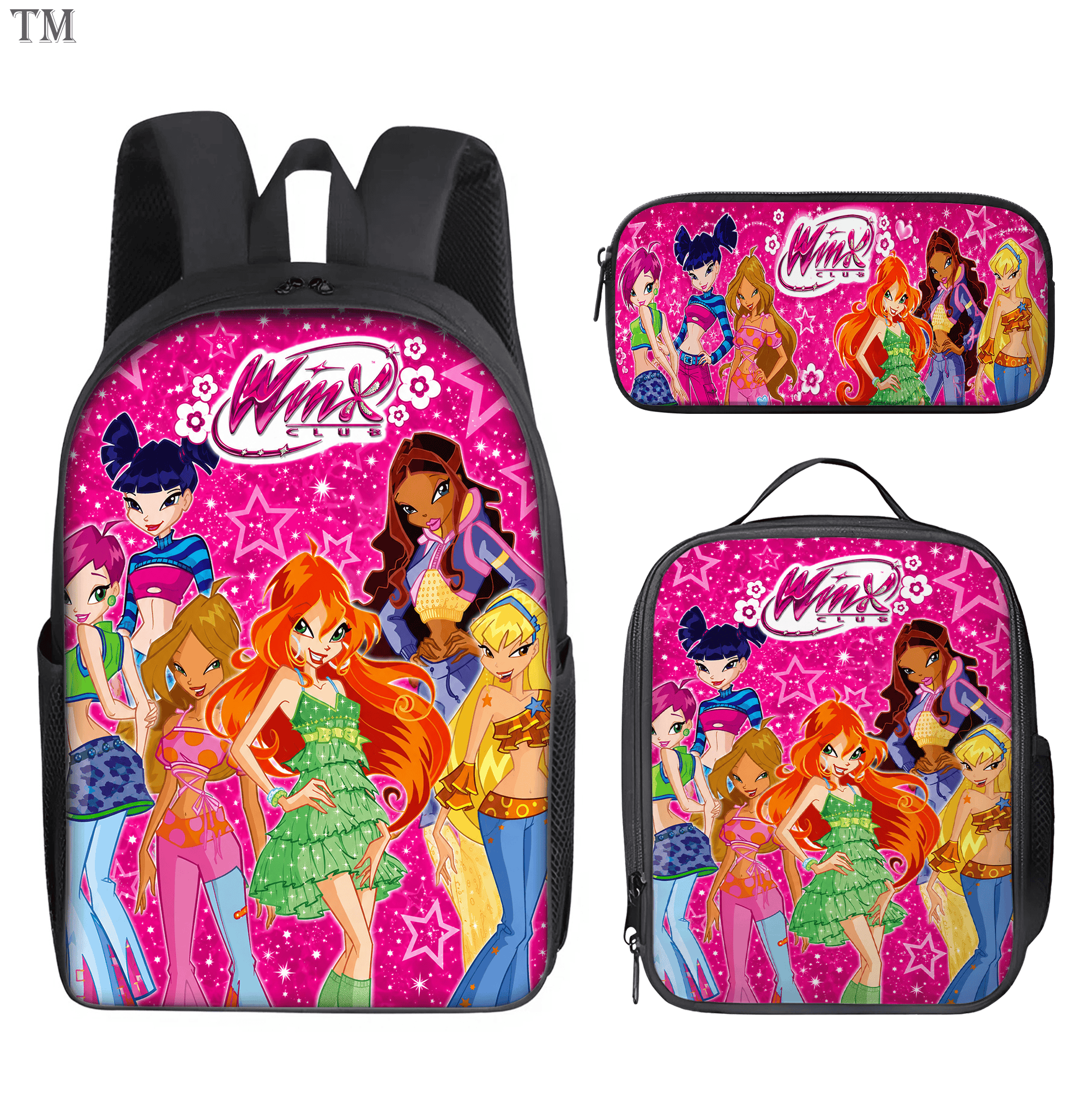 Personalized Winx Club Theme Bag-Set Of Three Backpack Princess For Girls
