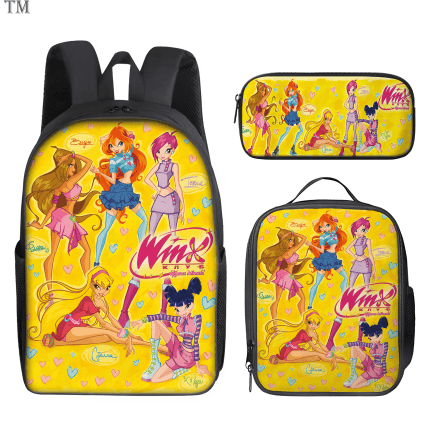 Personalized Winx Club Theme Bag-Set Of Three Backpack Princess For Girls