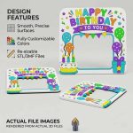 Kids Birthday Photo Frame STL File, Cute 3D Print Picture Frame, Personalized Birthday Party Decor, Instant Digital Download - Image 4