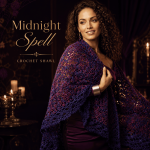 Crochet Shawl Pattern PDF, Elegant Lace Evening Wrap, Purple Midnight Shawl Tutorial, Women’s Digital Crochet Pattern