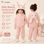 Girls Velour Sweatshirt & Jogger Set 2PCS Casual Winter Outfit for Kids