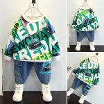 Kids Casual Sweatshirt & Jogger Set 2PCS Spring Autumn Outfit for Boys - Image 3