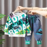 Kids Casual Sweatshirt & Jogger Set 2PCS Spring Autumn Outfit for Boys - Image 4