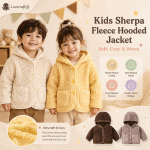 Baby Boys & Girls Fleece-Lined Winter Coat Thick Warm Hooded Jacket for Toddlers