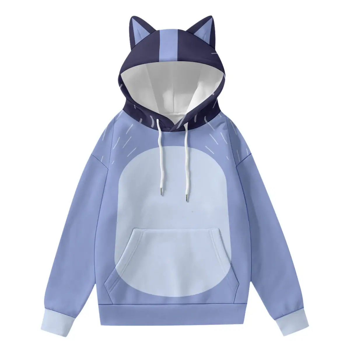Blue/Gray Nana - Costume - Cosplay - Halloween - Adult Hoodie With Decorative Dog or Cat Ears
