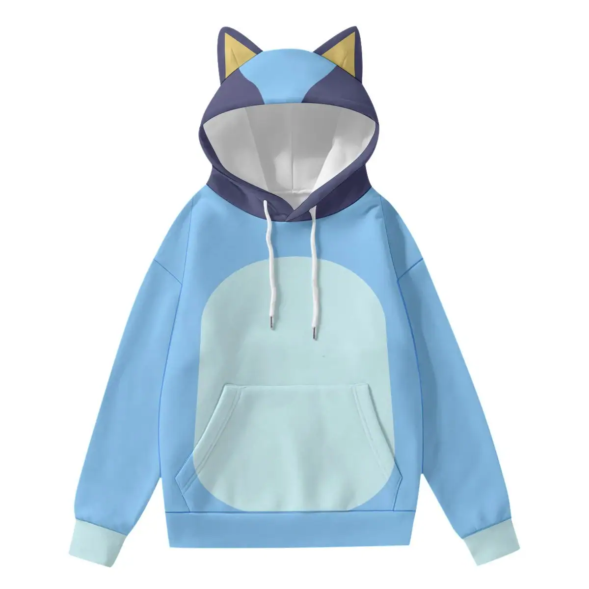 Blue Sister- Cosplay - Halloween - Costume - Family Outfits - Adult Hoodie With Decorative Dog or Cat Ears