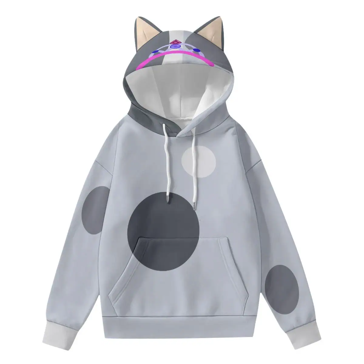 Gray Cousin Hoodie – Dog Ear Hoodie – Princess – Disney Bounding – Adult Hoodie with Decorative Ears Gray Cousin Hoodie - Dog Ear Hoodie - Princess - Disney Bounding - Adult Hoodie with Decorative Ears - Image 1