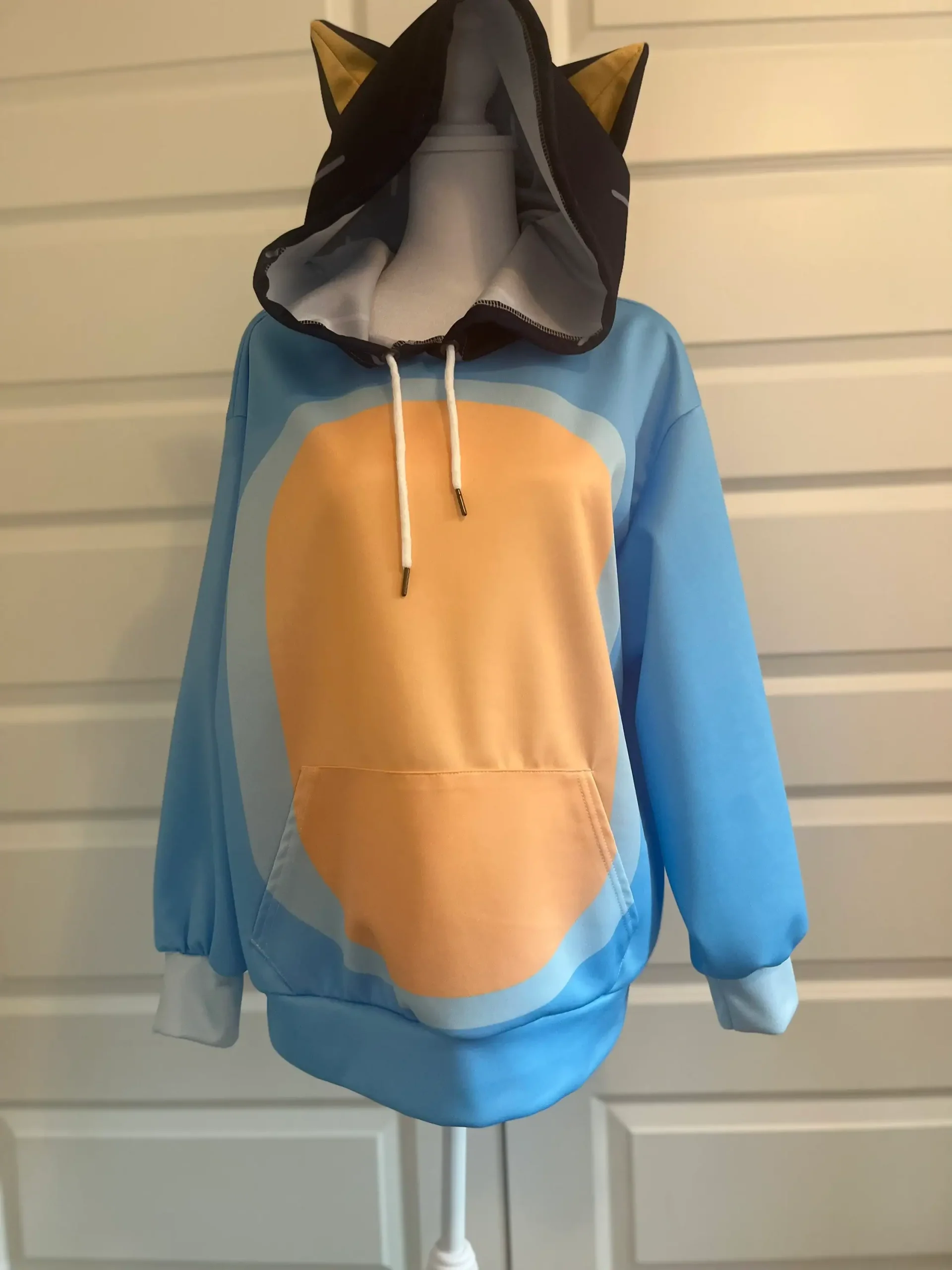 READY TO SHIP!! Blue Dog Dad - Halloween - Adult Hoodie With Decorative Ears