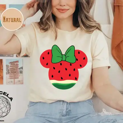 Disney Mickey And Minnie Watermelon Shirt, Disney Summer Shirt, Watermelon Lover Shirt, Disney Family Shirts, Disney Matching Shirts - Image 2