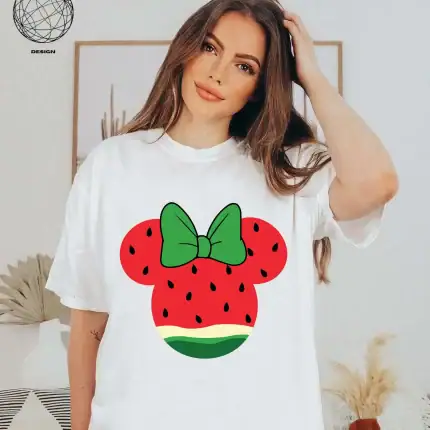 Disney Mickey And Minnie Watermelon Shirt, Disney Summer Shirt, Watermelon Lover Shirt, Disney Family Shirts, Disney Matching Shirts - Image 3