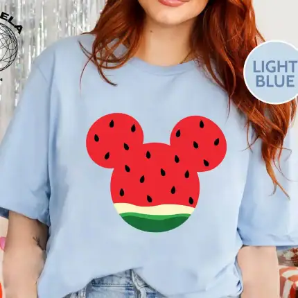 Disney Mickey And Minnie Watermelon Shirt, Disney Summer Shirt, Watermelon Lover Shirt, Disney Family Shirts, Disney Matching Shirts - Image 4